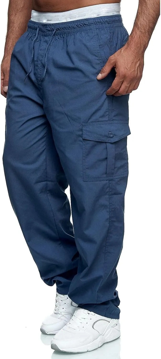 Men's Stretch Cargo Pants, Hiking Multi-Pocket Tactical Work Slim Fit Cargo Pants for Men Casual Jogging Pants