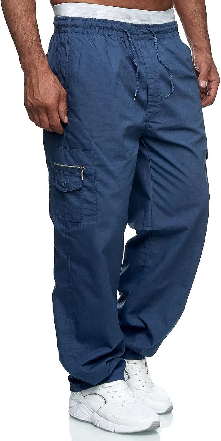 Men's Stretch Cargo Pants, Hiking Multi-Pocket Tactical Work Slim Fit Cargo Pants for Men Casual Jogging Pants