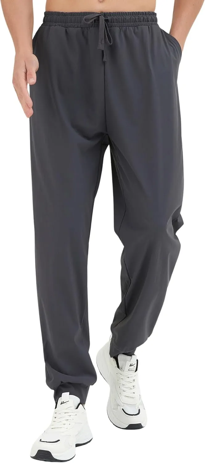Mens Sweatpants, Elastic Waist Joggers for Men, Gym Athletic Pants with Pockets for Workout Running Jogging