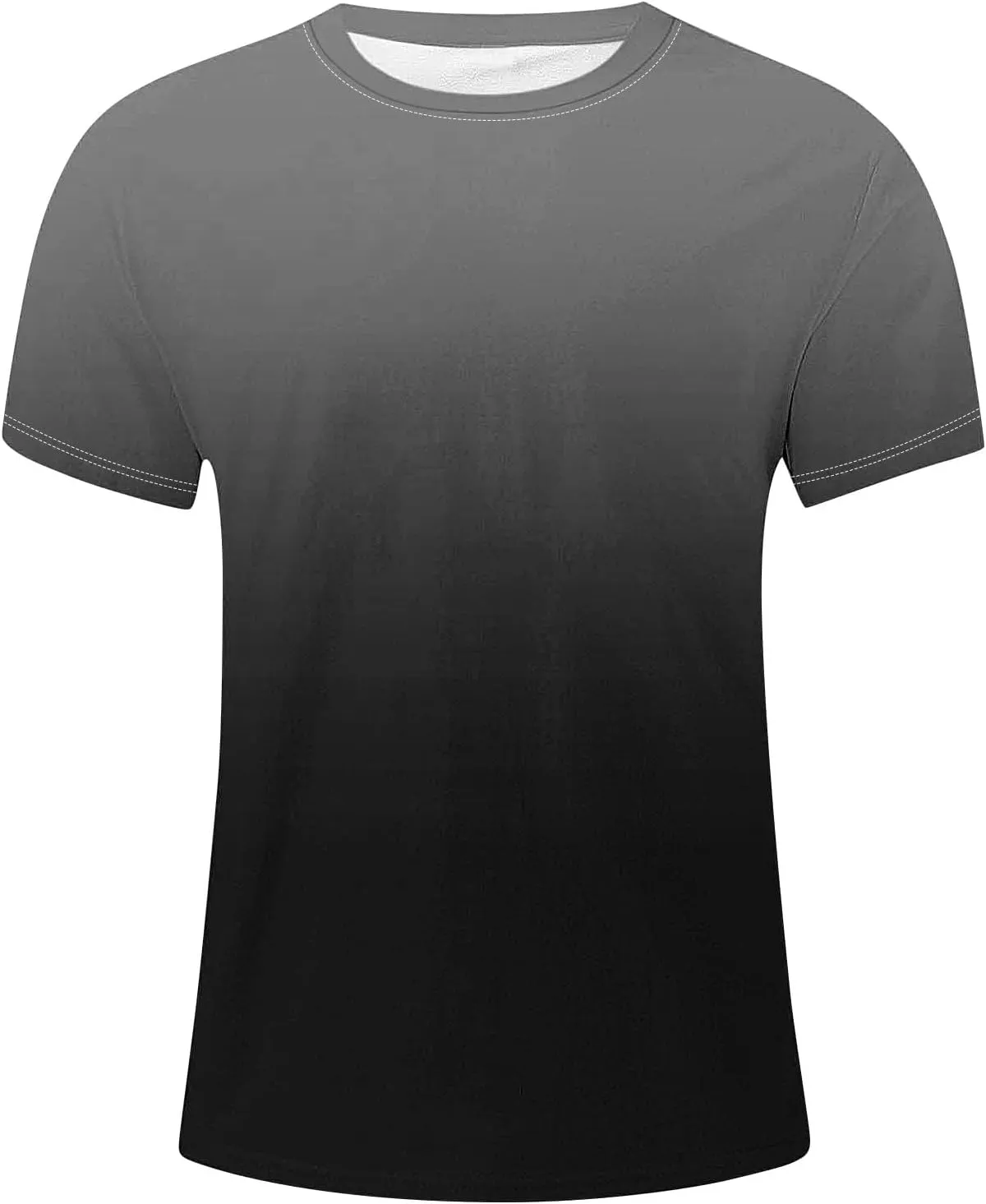 Mens T Shirts Casual Short Sleeve Crewneck Pullover Shirts Vintage Gradient Graphic Tees Summer Athletic Tunic Blouse