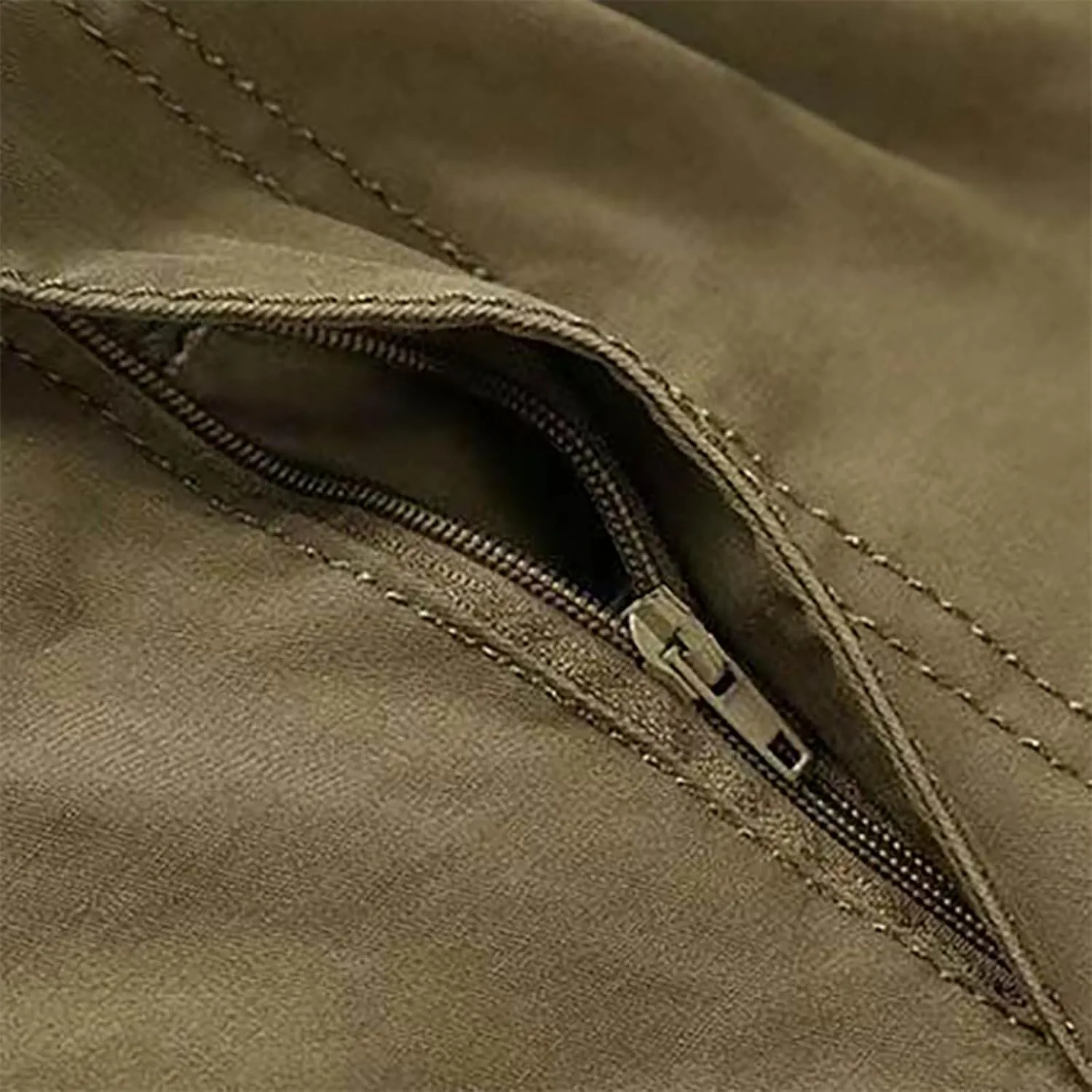 Men's Twill Relaxed Fit Cargo Pants Elastic Waist Cotton Casual Work Hiking Pants Tactical Military Pants with Multi Pockets