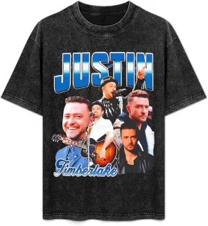Mens WomensVintage Oversized Funny Drop Shoulder Short Sleeve T-Shirts Tops