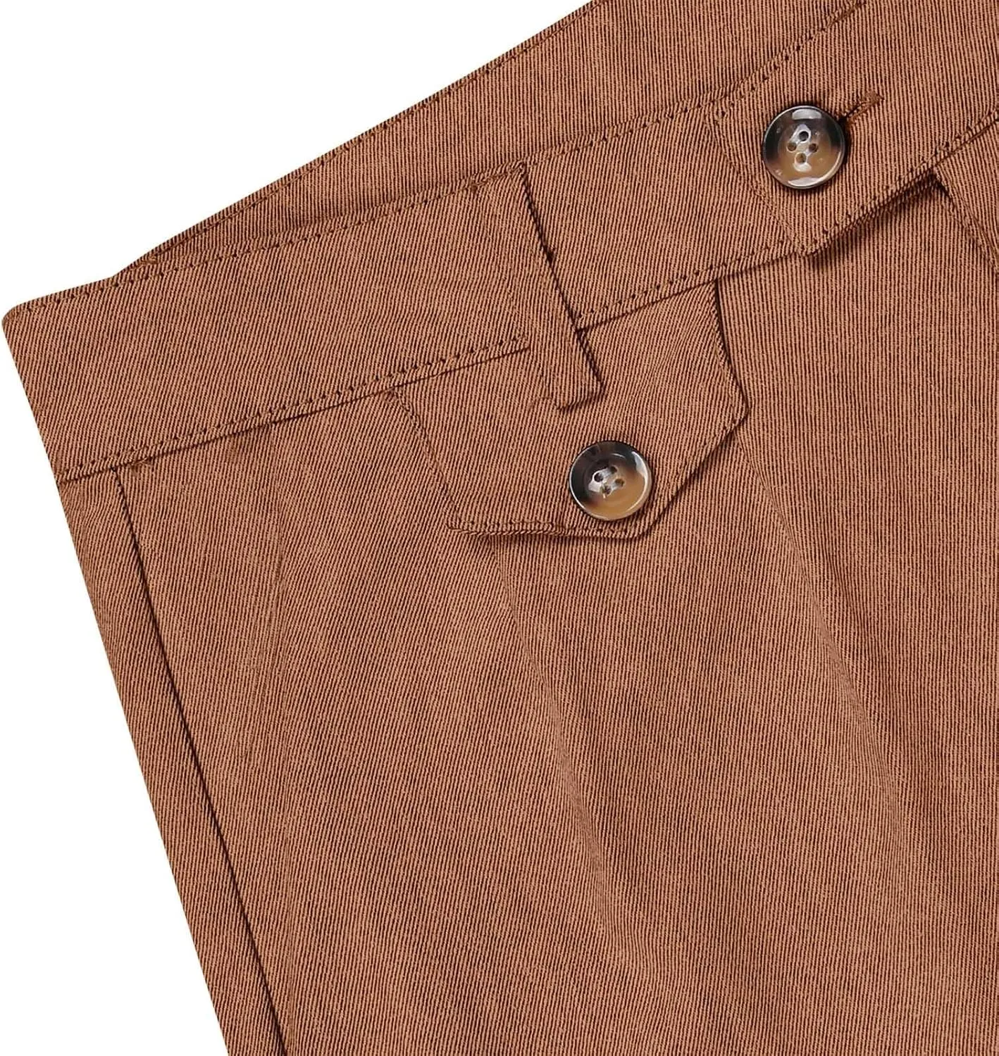 Mens Work Slacks Business Casual Slim Fit Plain Button Up Closure Elastic Waist Straight Pants Lightweight Pants