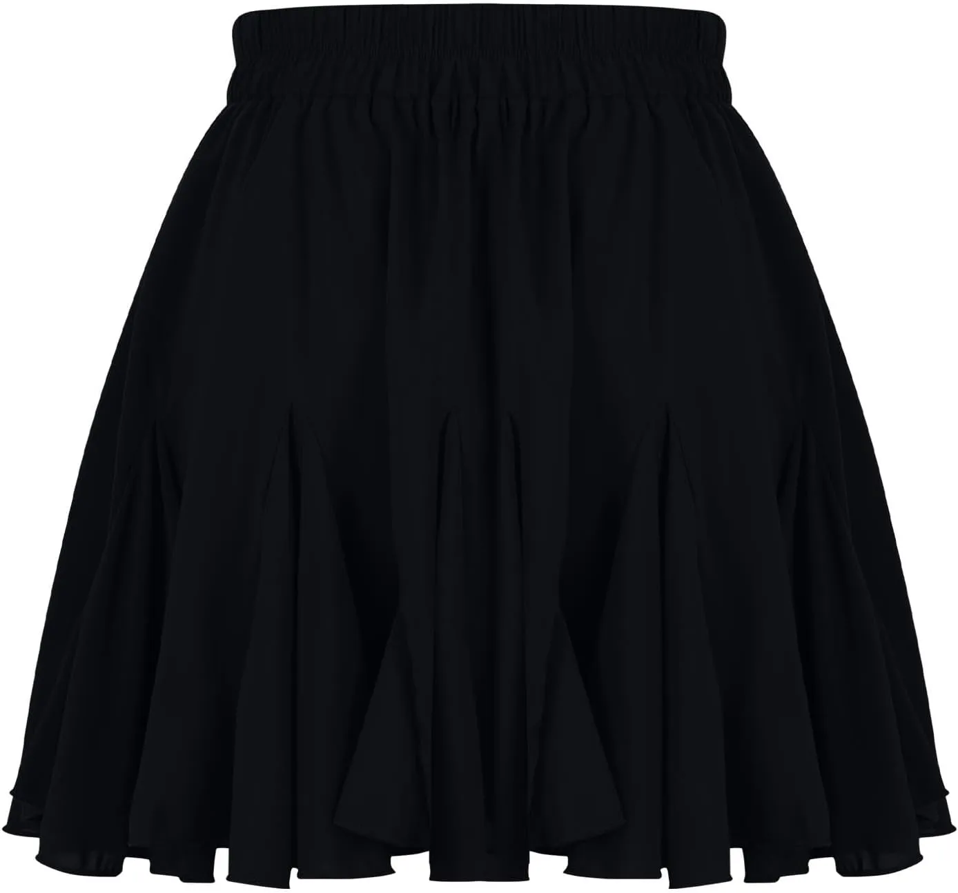 Mini Skirts for Women High Waist Pleated A-Line Skirt Basic Solid Color Beach Vacation Flowy Short Skirts