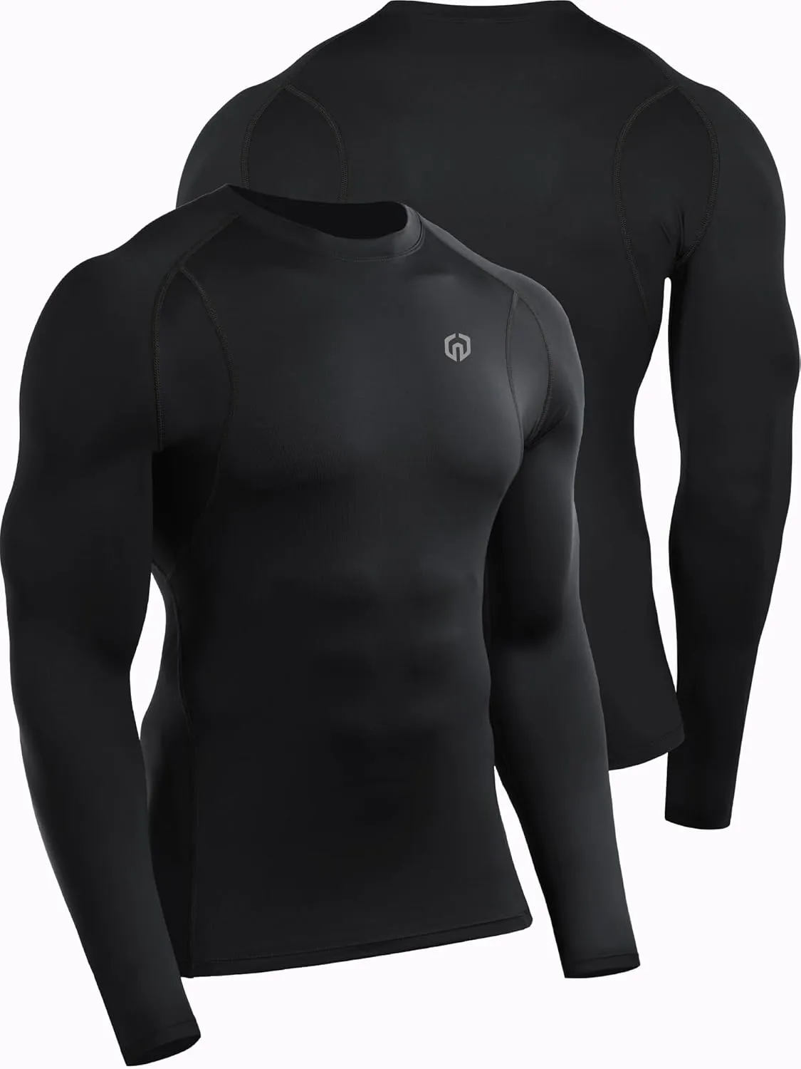 NELEUS 4 Pack Men's Workout Long Sleeve Shirts Compression Dry Fit Muscle Tops