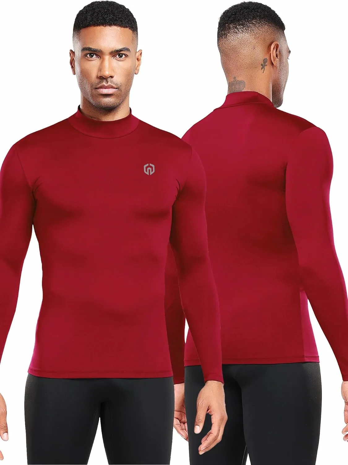 NELEUS 4 Pack Men's Workout Long Sleeve Shirts Compression Dry Fit Muscle Tops