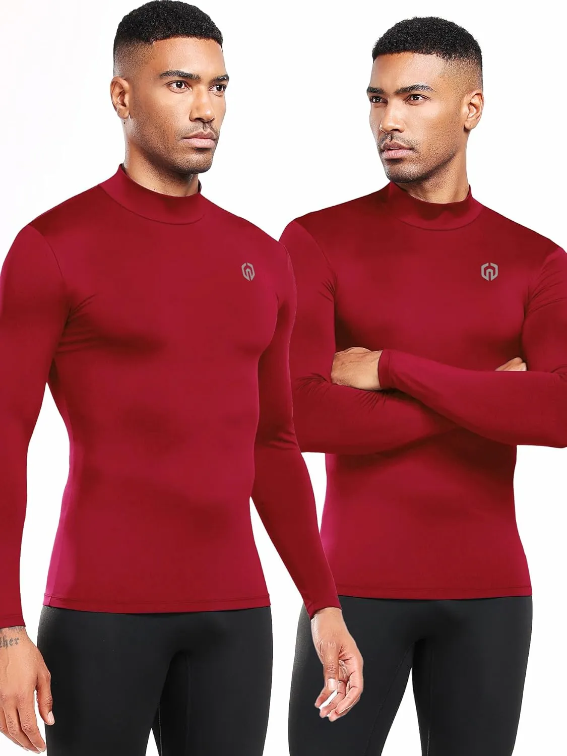 NELEUS 4 Pack Men's Workout Long Sleeve Shirts Compression Dry Fit Muscle Tops
