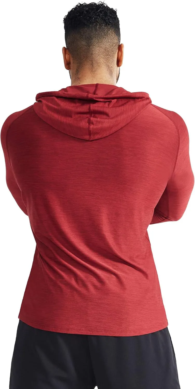 NELEUS Men's Dry Fit Athletic Shirt Workout Running Long Sleeve Shirts with Hoods