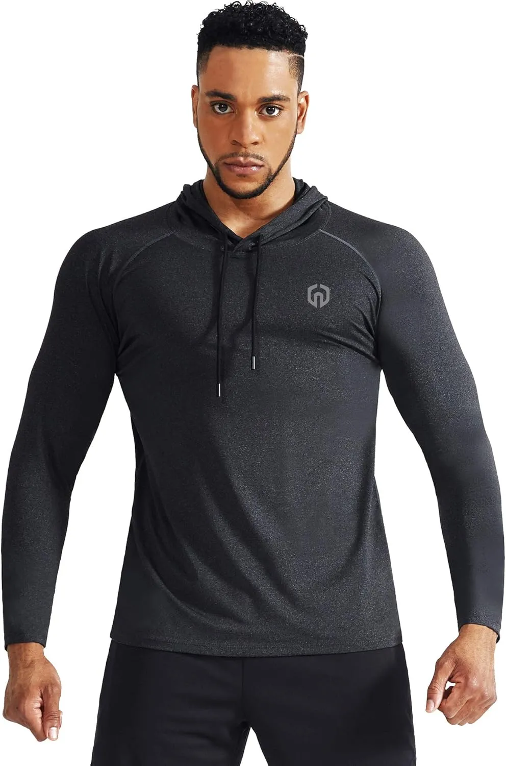 NELEUS Men's Dry Fit Athletic Shirt Workout Running Long Sleeve Shirts with Hoods