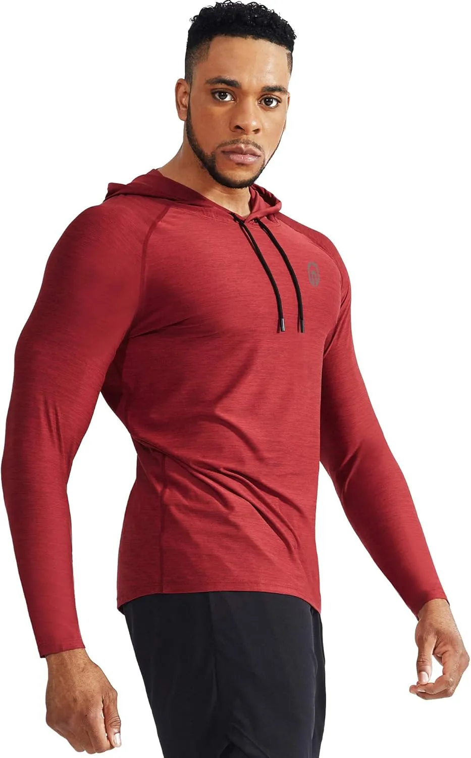 NELEUS Men's Dry Fit Athletic Shirt Workout Running Long Sleeve Shirts with Hoods