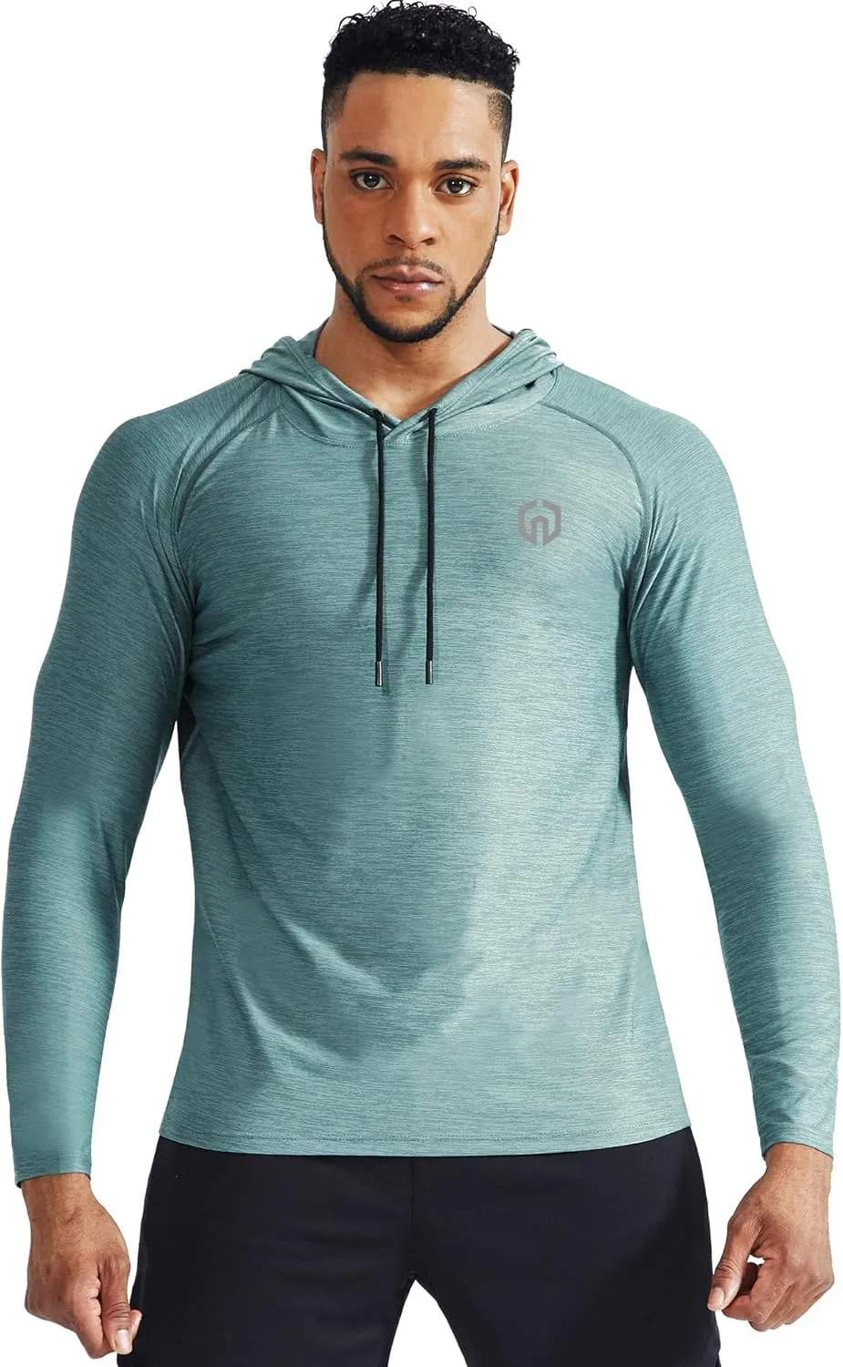 NELEUS Men's Dry Fit Athletic Shirt Workout Running Long Sleeve Shirts with Hoods