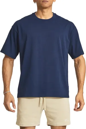 Ouber Men's Loose Fit Gym Short Sleeve T-Shirts Athletic Workout Running Casual Shirts