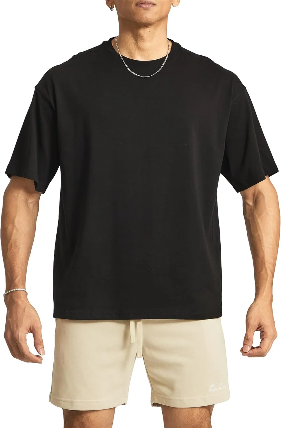 Ouber Men's Loose Fit Gym Short Sleeve T-Shirts Athletic Workout Running Casual Shirts