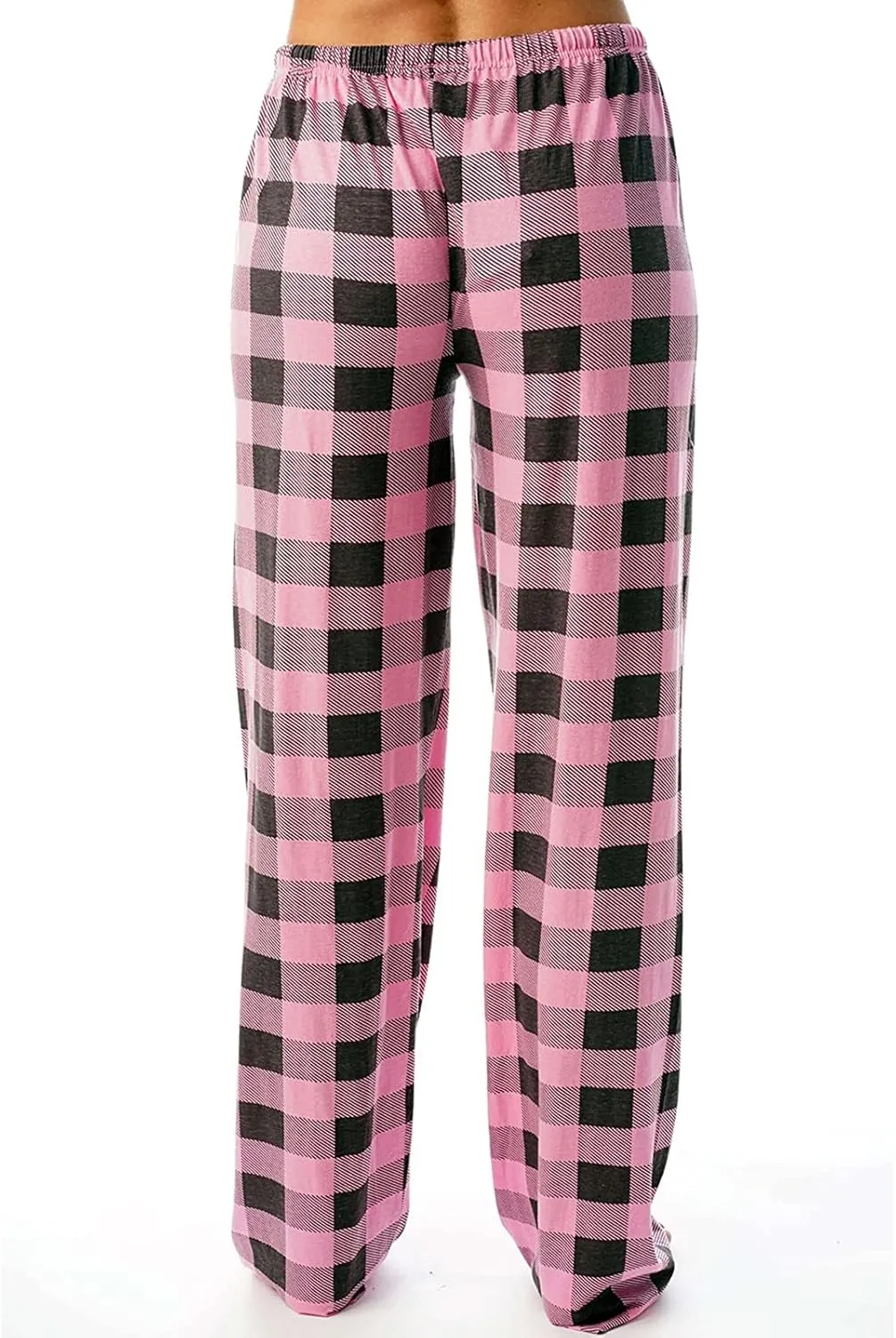 Plaid Pajama Pants Women Stretch Comfy Lounge Pants Drawstring Lounge Striped Pajama Bottoms with Pockets