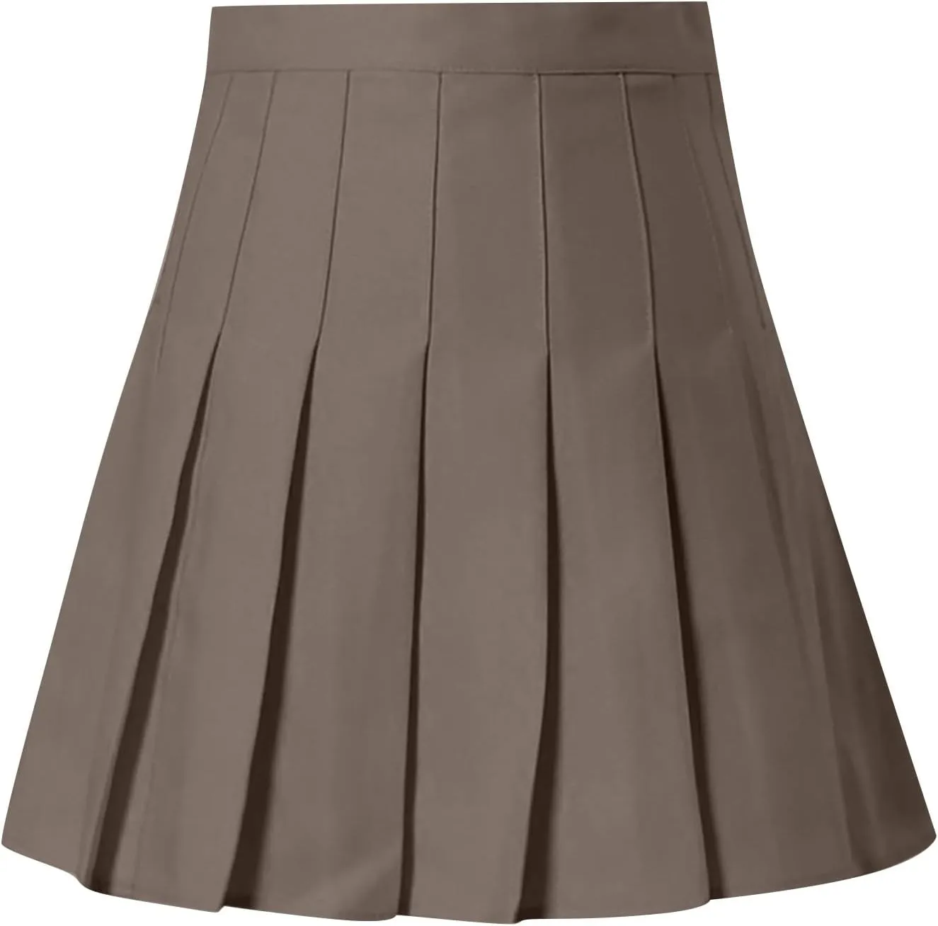 Pleated Skirts for Women,High Waist Pleated A-Line Uniform Mini Skirt Business Casual Work Classic Solid Color Skirt