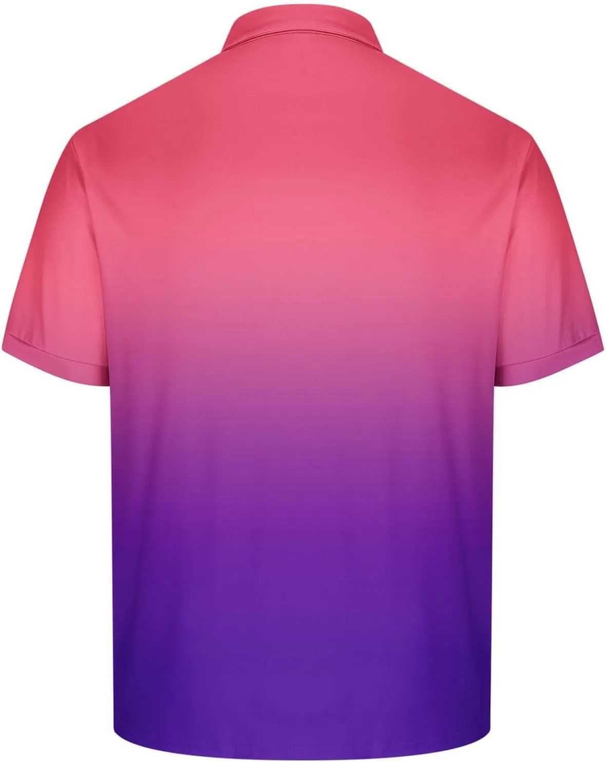 Polo Shirts for Men Short Sleeve Button Down Collar Gradient Tee Dressy Casual Business Work Tshirt Summer Golf Tops