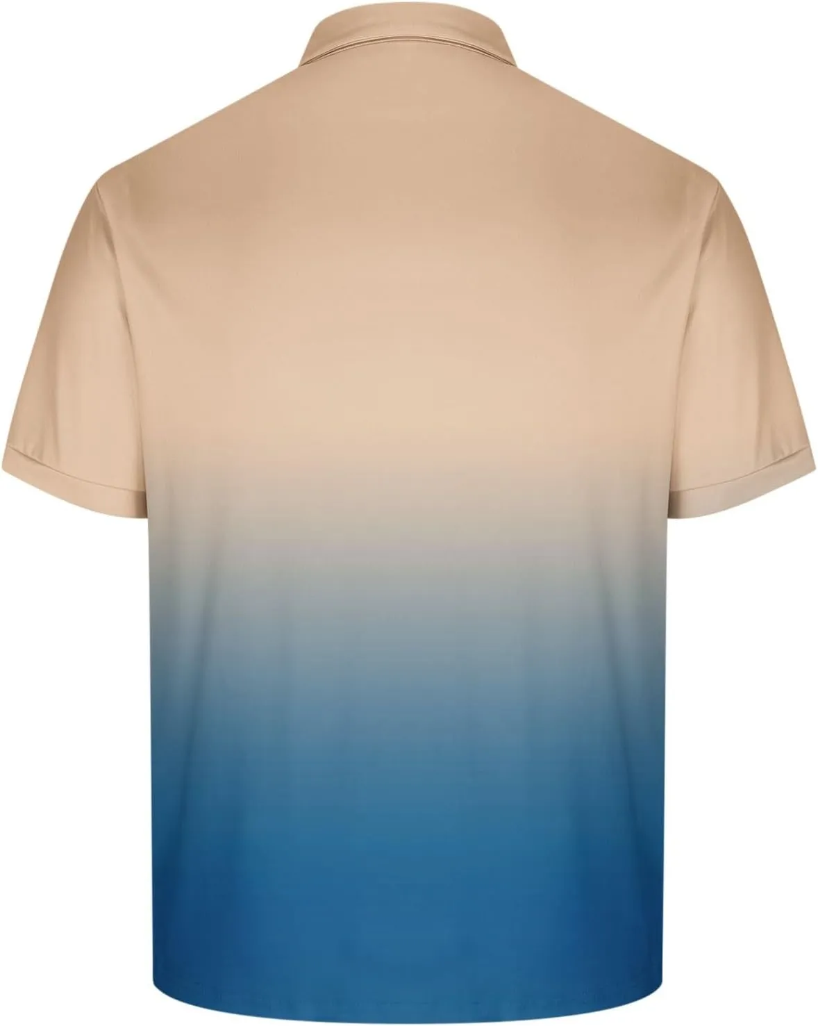 Polo Shirts for Men Short Sleeve Button Down Collar Gradient Tees Dressy Casual Business Work Tshirt Summer Golf Tops