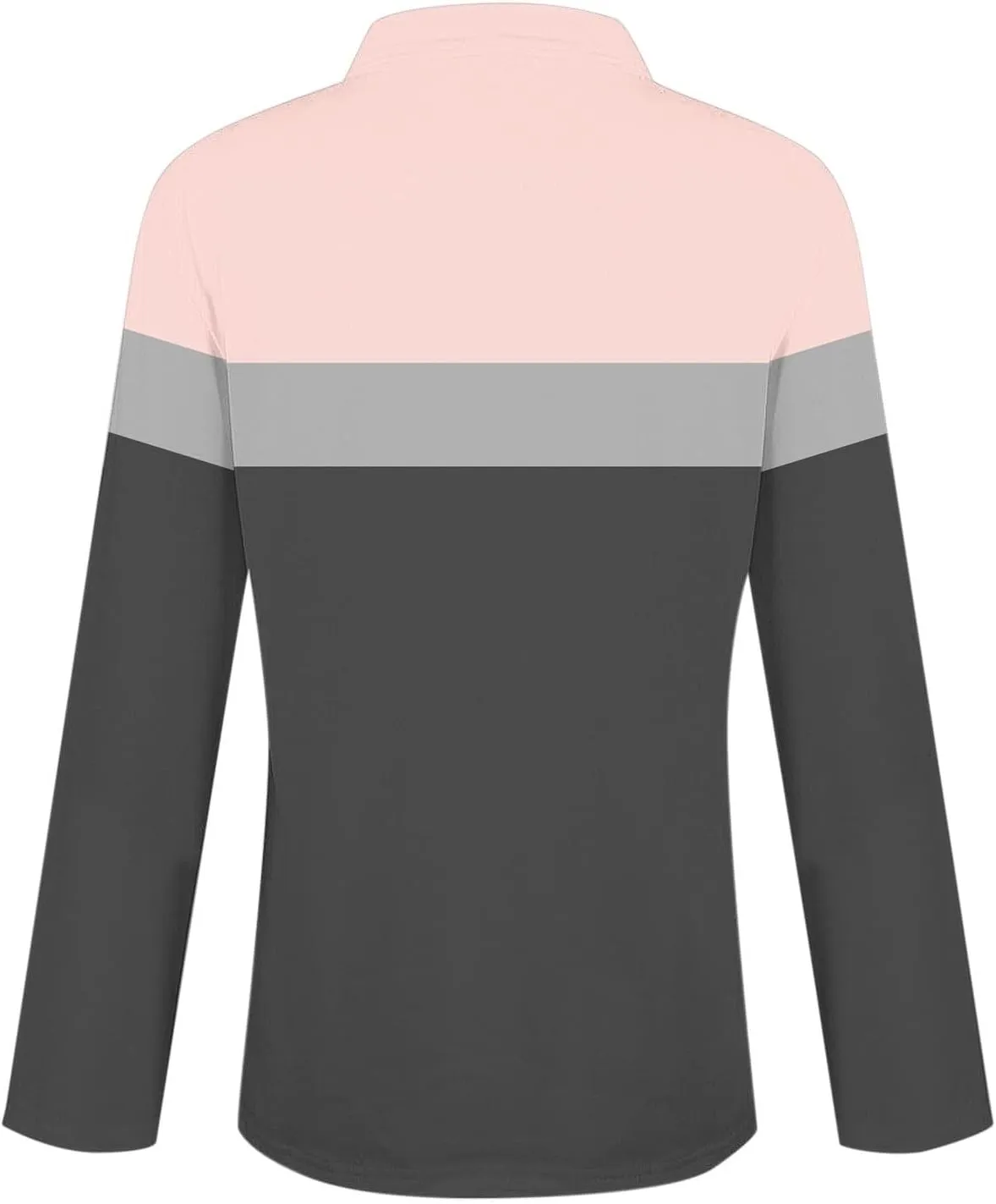Quarter Zip Pullover Women Long Sleeve Collared Shirts Cozy Soft Tops Pullover Trendy Printed T-Shirts Casual Blouses