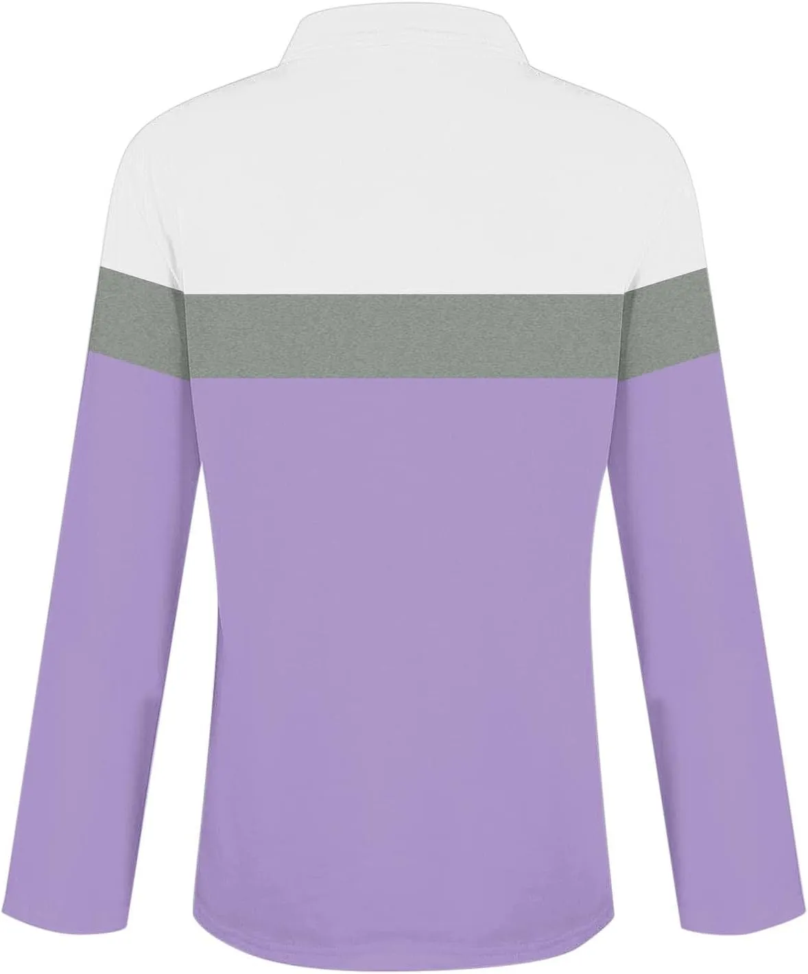 Quarter Zip Pullover Women Long Sleeve Collared Shirts Cozy Soft Tops Pullover Trendy Printed T-Shirts Casual Blouses