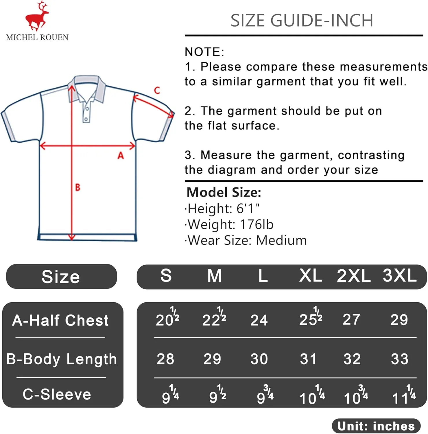 Rouen Mens Polo Shirts Short Sleeve Soft Lightweight Performance Dry Fit Jacquard Casual Collared Golf Polo Shirts for Men