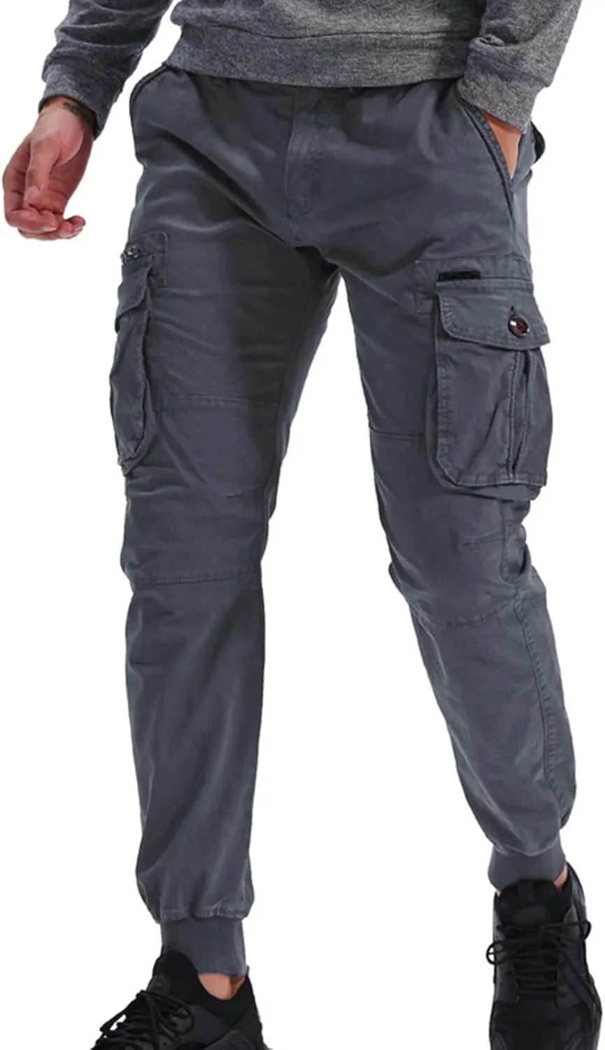 RTRDE Men's Cargo Pants Casual Fashion Pants Loose Straight Leg Pant Pants, 29-40