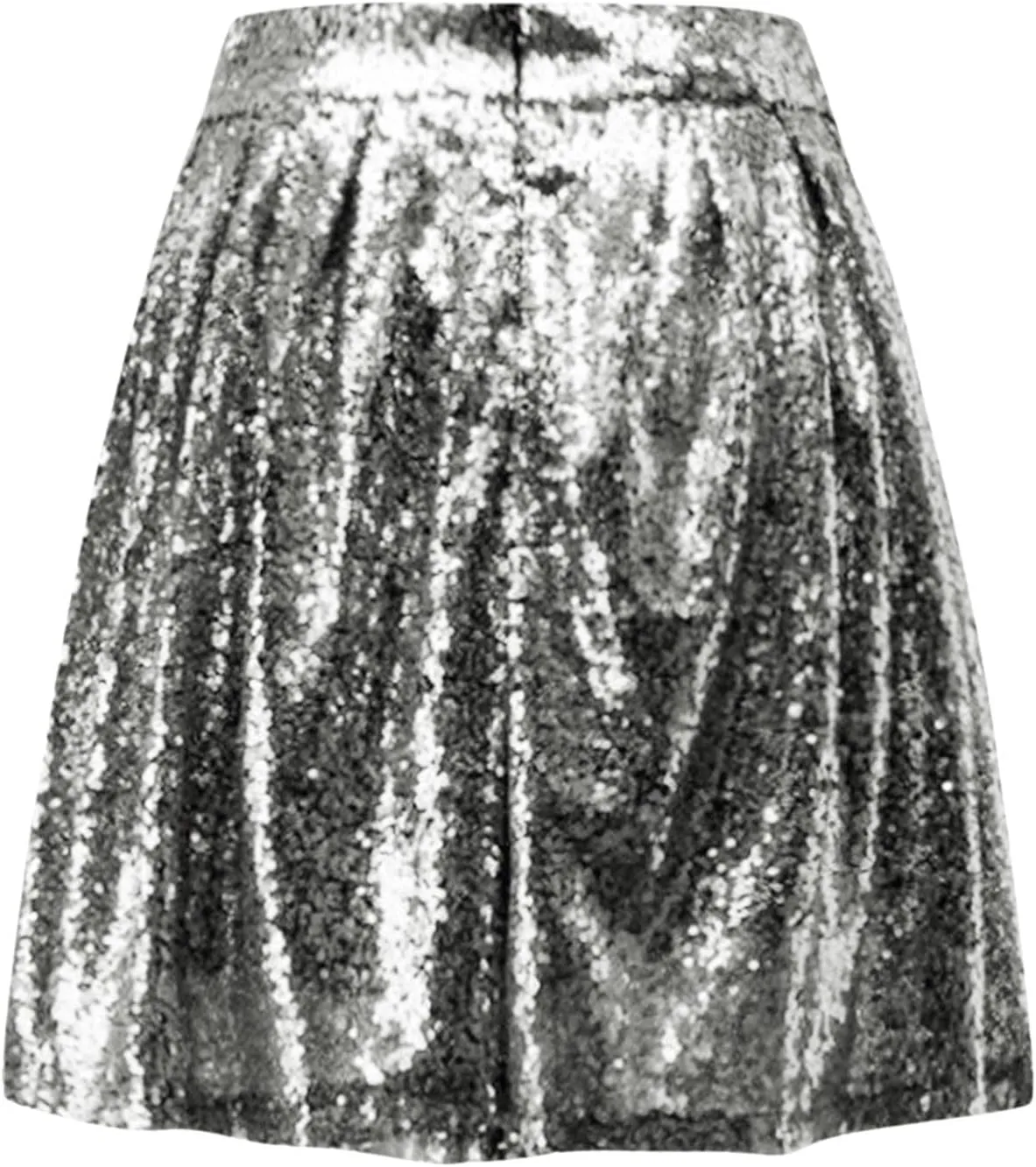 Sequin Skirt Black Short High Waist Pleated Skirts for Women Flare Fashion 2024 Sparkly Skirt Rave Festival