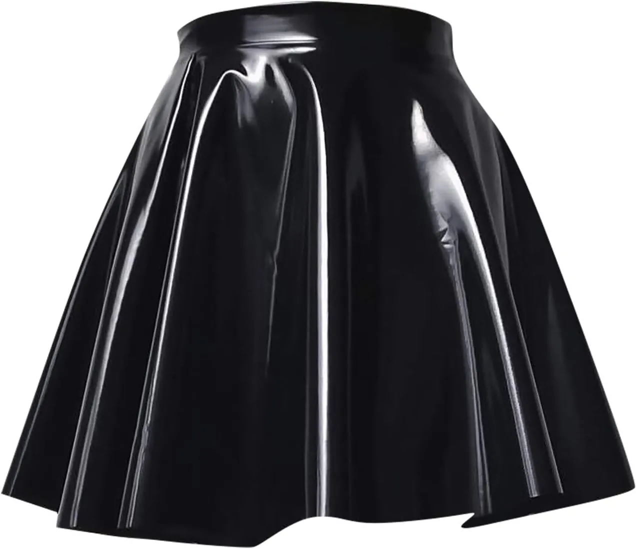 Sexy Mini Skirts for Women Mini Pleated Color Skirt Faux Leather Shiny Skirt Fashion Women Skirt Skirt Woman