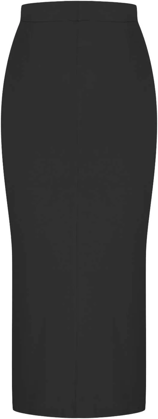Side Slit Maxi Pencil Skirts for Women High Waist Slim Bodycon Stretch Elegant Long Skirt Party Club Night Out Skirt