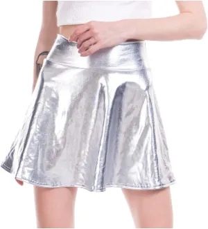 Skirt for Women Women's Casual Fashion Shiny Flared Pleated A-Line Mini Skirt Summer Skirts for Women 2024
