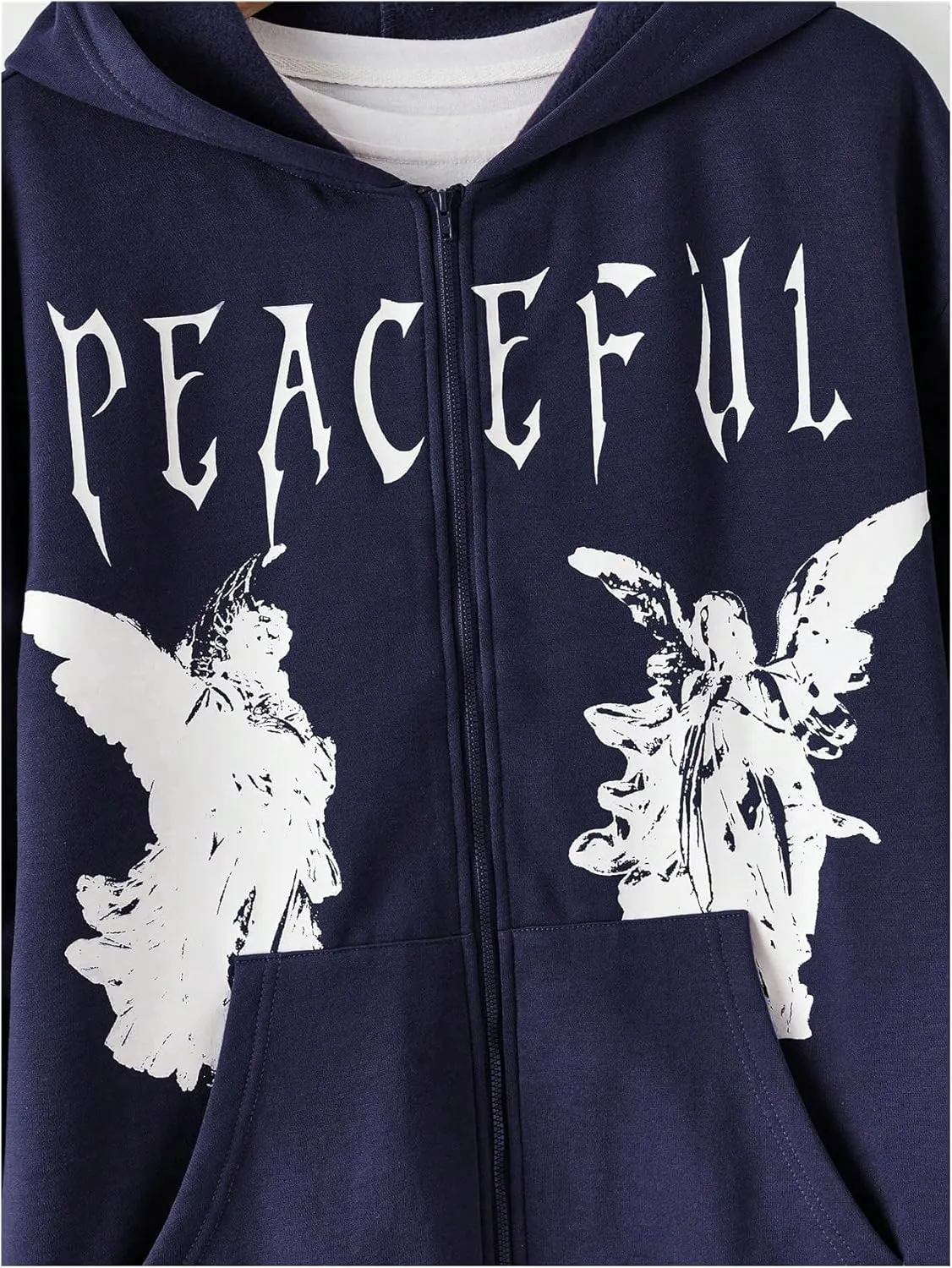 SOLY HUX Men's Graphic Zip Up Hoodies Streetwear Jacket Letter Print Long Sleeve Sweatshirt with Pocket