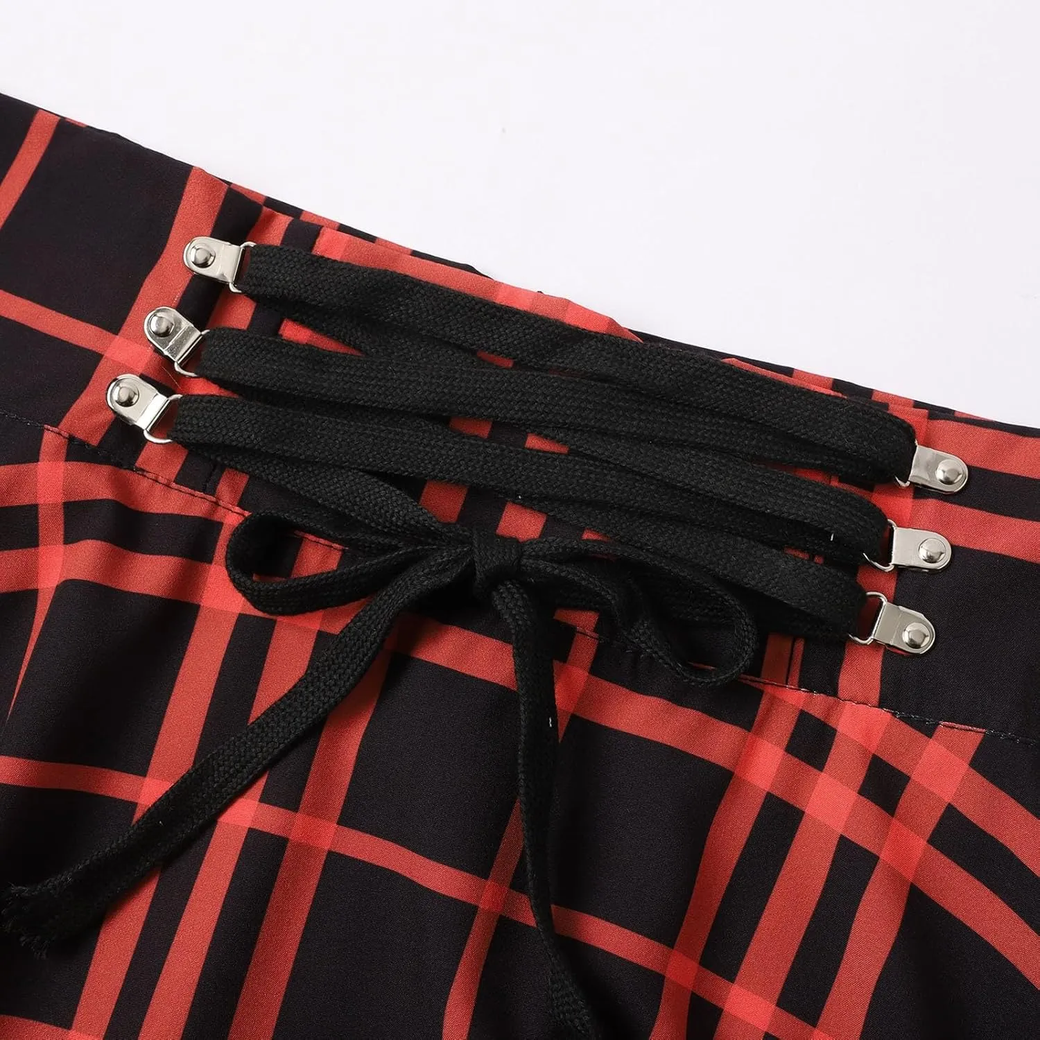 Summer Skirt for Women Trendy Plaid Tummy Control High Waist Back Zipper A-Line Pleated Maxi Short Skirts for Girls