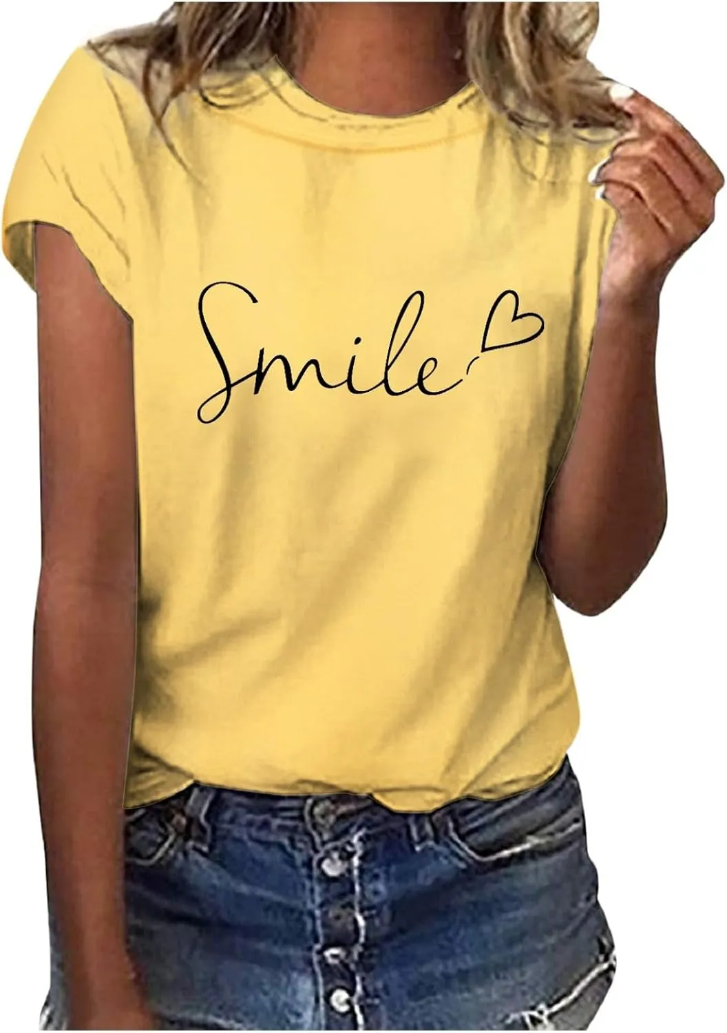 Summer Tops for Women 2025 Art Pattern Shirt Short Sleeve Crewneck Blouse Business Casual Loose Soft Shirt
