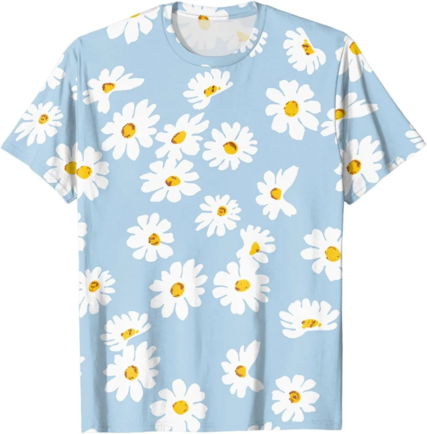 Summer Tops for Women 2025 Trendy Cute Floral Print Tee Shirts Casual Short Sleeve Crewneck Tee Blouses