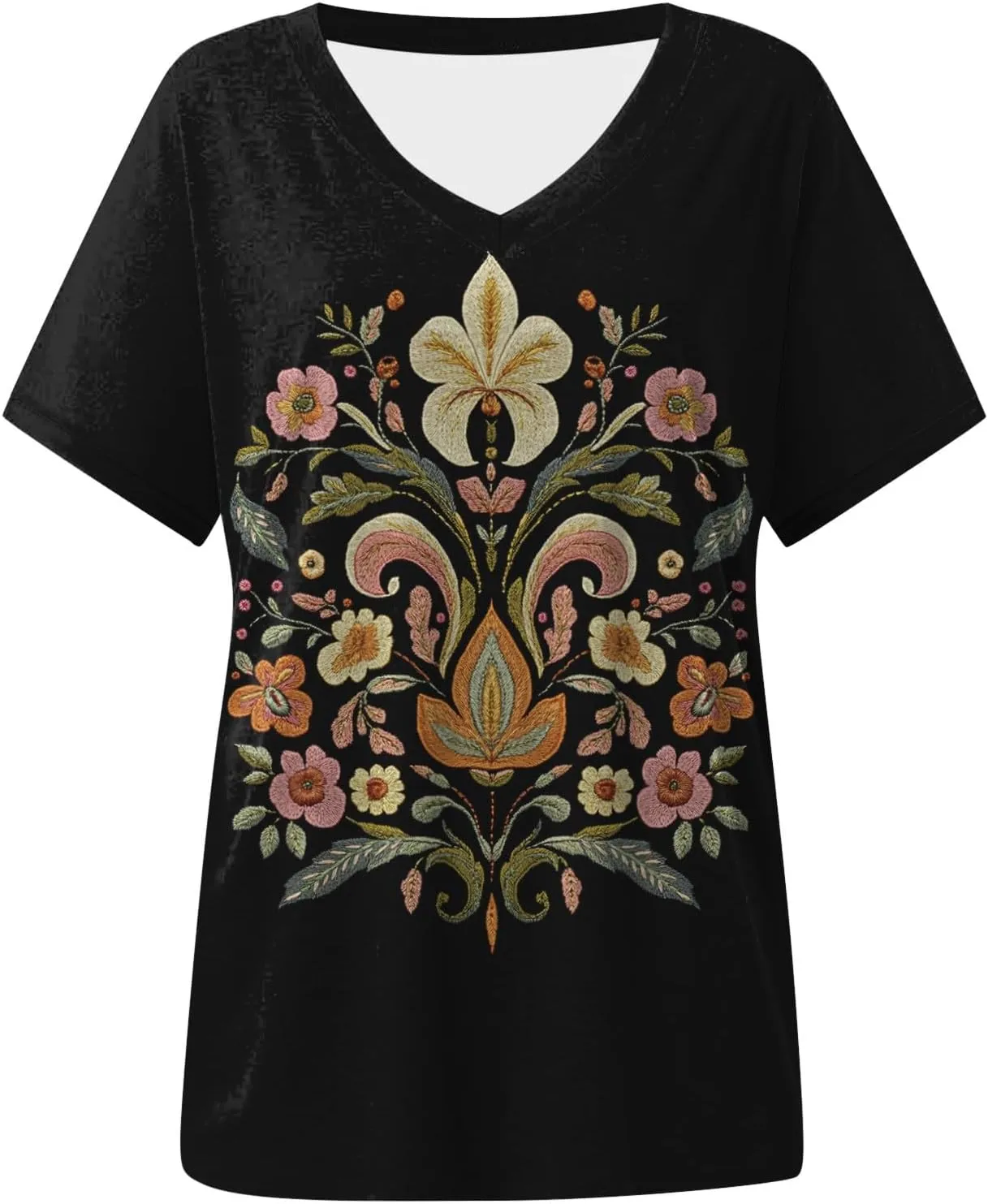 Summer Tops for Women 2025 Trendy Dressy T Shirts Short Sleeve Summer Shirts Cute V Neck Casual Blouses