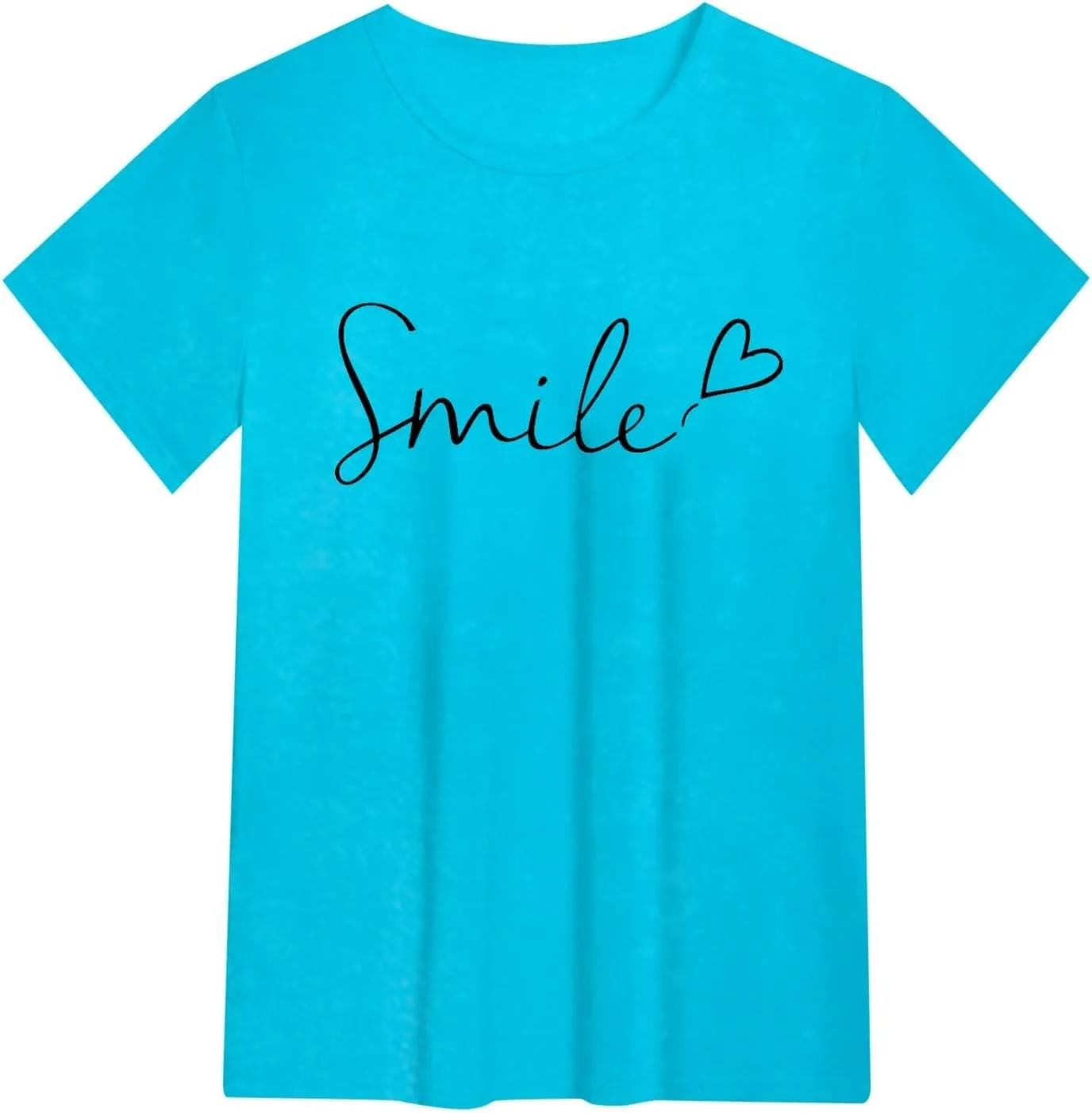 Summer Tops for Women 2025 Trendy Short Sleeve Blouses Round Neck Printed Pullover Casual Plus Size T Shirts