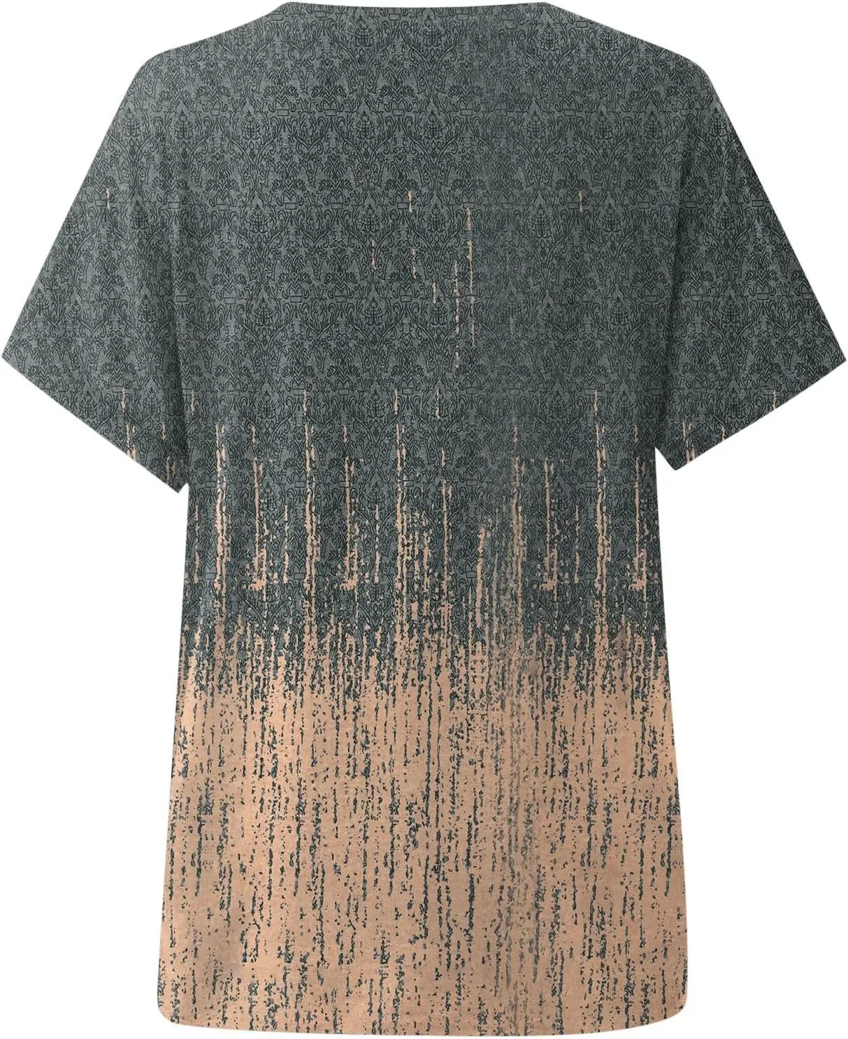 Summer Tops for Women 2025 V Neck Short Sleeve Shirts Trendy Dressy Casual Vacation Outfits Printed Shirts