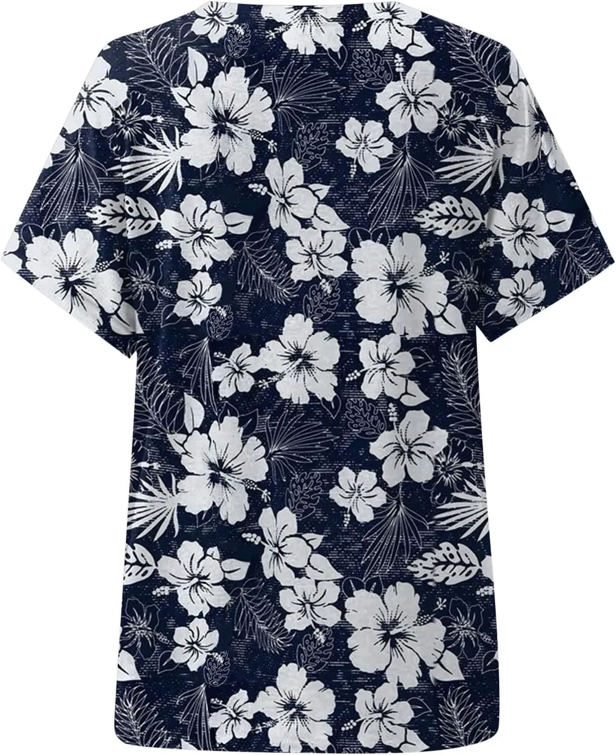 Summer Tops for Women 2025 V Neck Short Sleeve Shirts Trendy Dressy Casual Vacation Outfits Printed Shirts