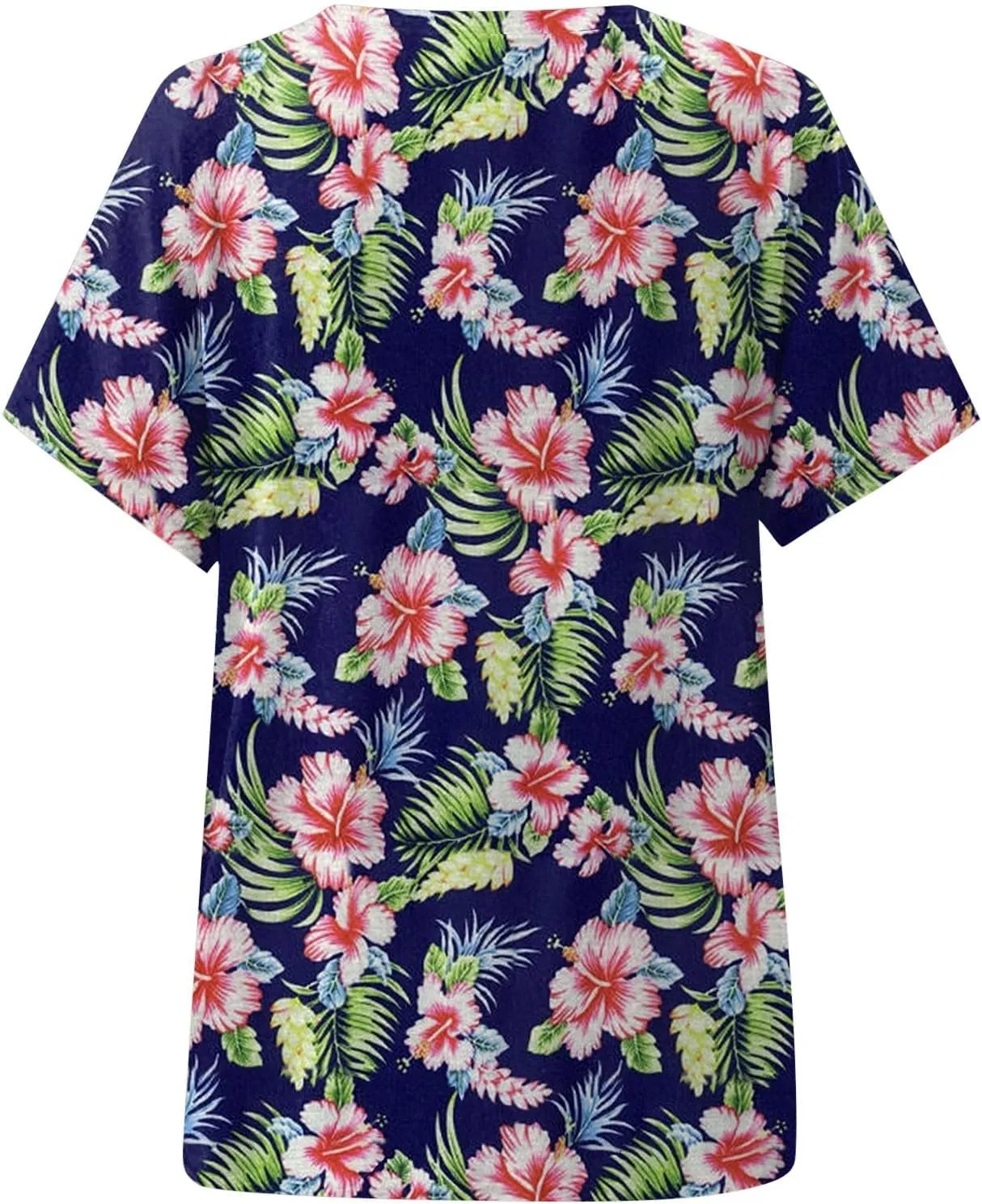 Summer Tops for Women 2025 V Neck Short Sleeve Shirts Trendy Dressy Casual Vacation Outfits Printed Shirts