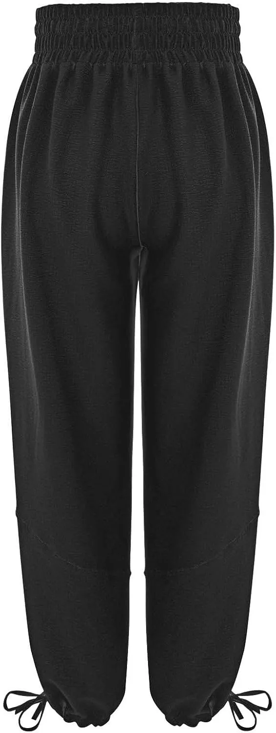 Sweatpants for Women Sweatpants Casual Baggy Drawstring Joggers Elastic Bottom Workout Tapered Trousers Drawstring