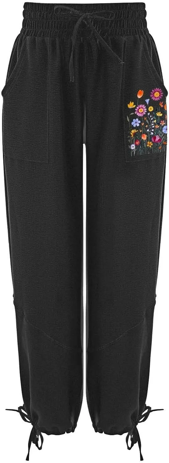 Sweatpants for Women Sweatpants Casual Baggy Drawstring Joggers Elastic Bottom Workout Tapered Trousers Drawstring