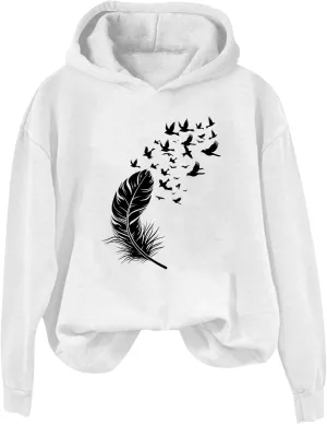 Sweatshirts for Women Trendy Oversized Thicken Fleece Hoodies Casual Warm Long Sleeve Tops Winter Coats