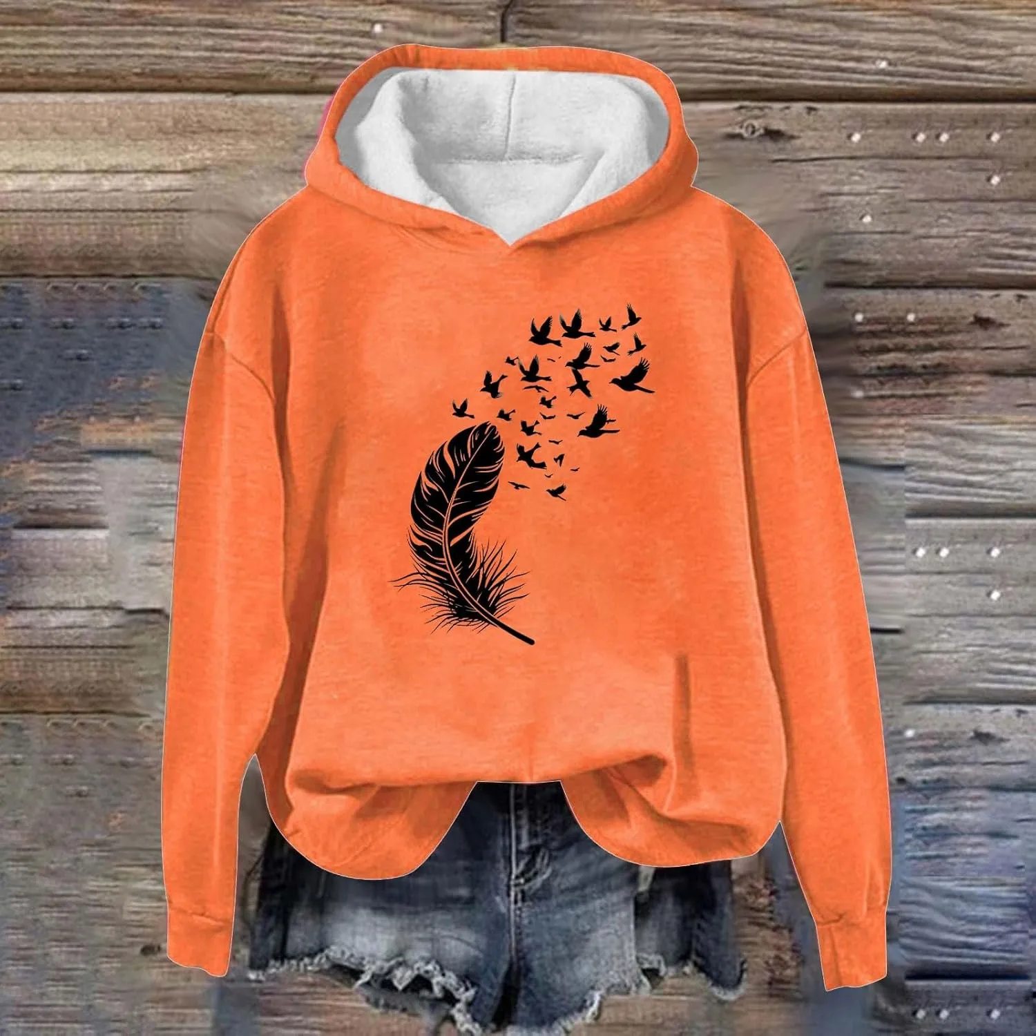 Sweatshirts for Women Trendy Oversized Thicken Fleece Hoodies Casual Warm Long Sleeve Tops Winter Coats