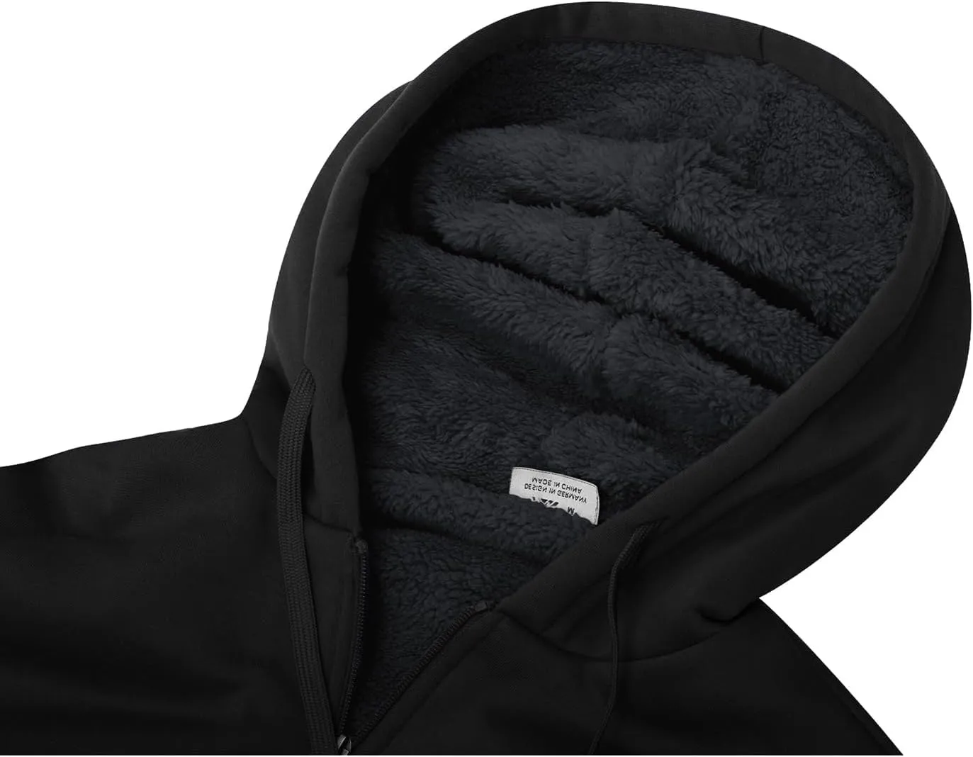 SWISSWELL Men Zip Up Hoodies Sherpa Lined Jacket Heavyweight Fleece Sweatshirt Winter Warm Hooded Coat