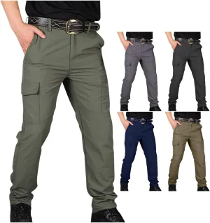 Tactical Cargo Pants for Men Waterproof Ripstop Pants Lightweight Quick Dry Hiking Pants Stretch Waist Work Pants 2025