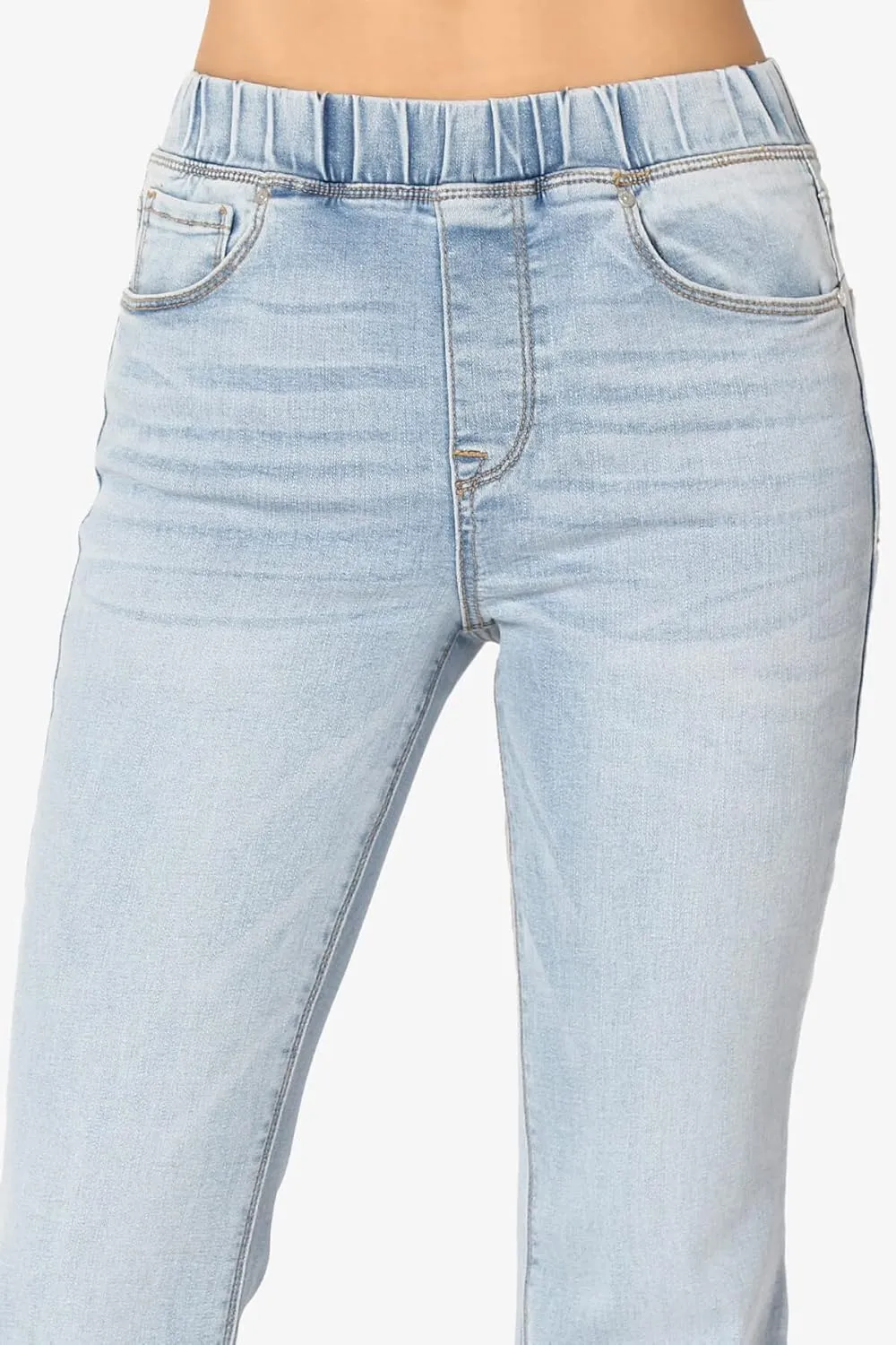 TheMogan Vintage 5 Pocket High Rise Waist Relaxed Bell Bottom 70's Flared Jeans