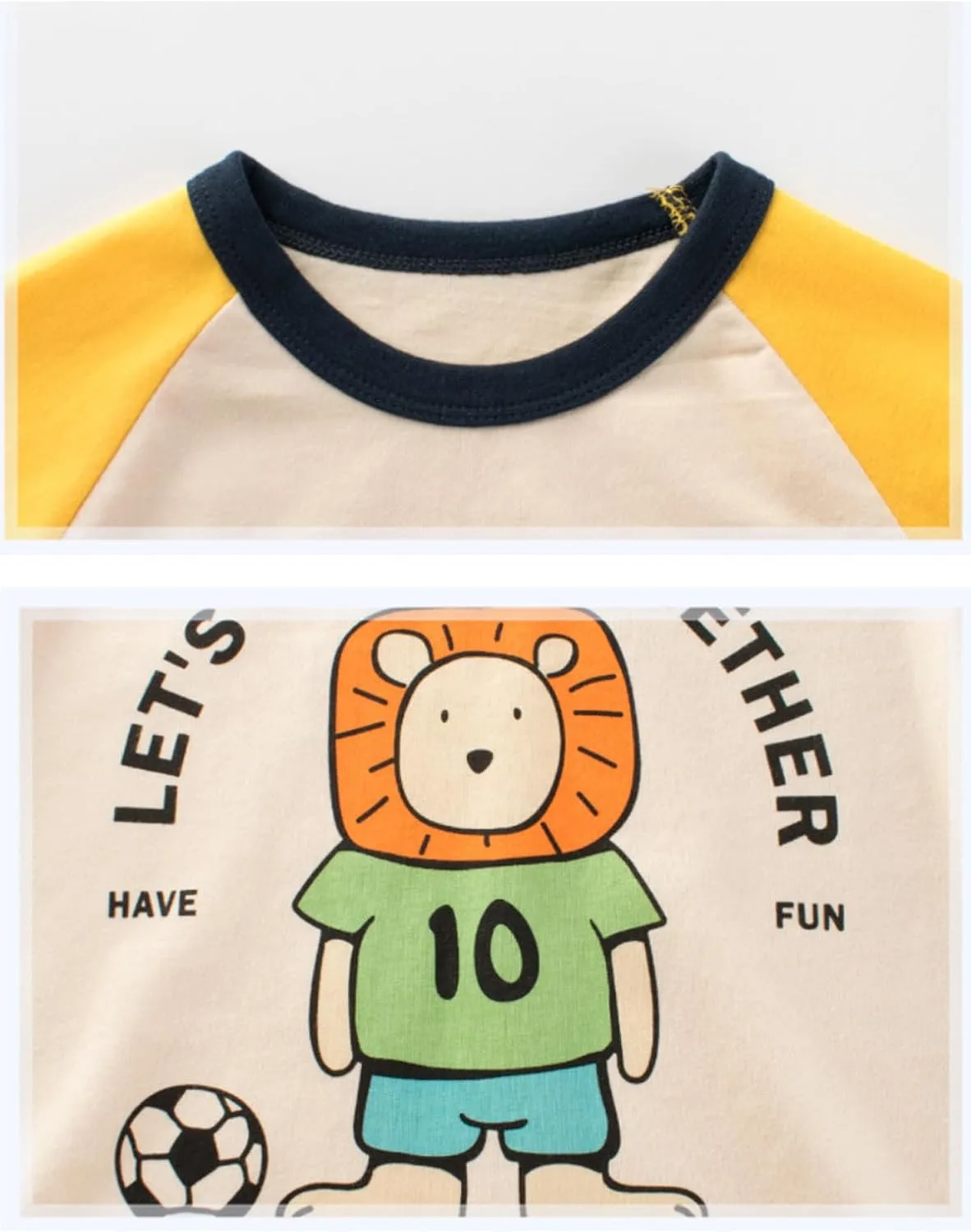 Toddler Boys Long Sleeve Shirts Cotton T-Rex Dinosaur T-Shirts Multipacks