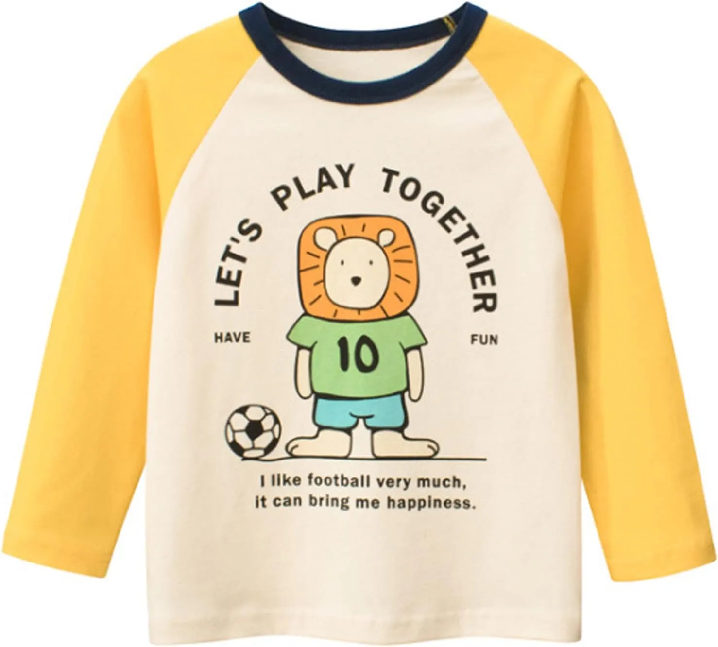 Toddler Boys Long Sleeve Shirts Cotton T-Rex Dinosaur T-Shirts Multipacks