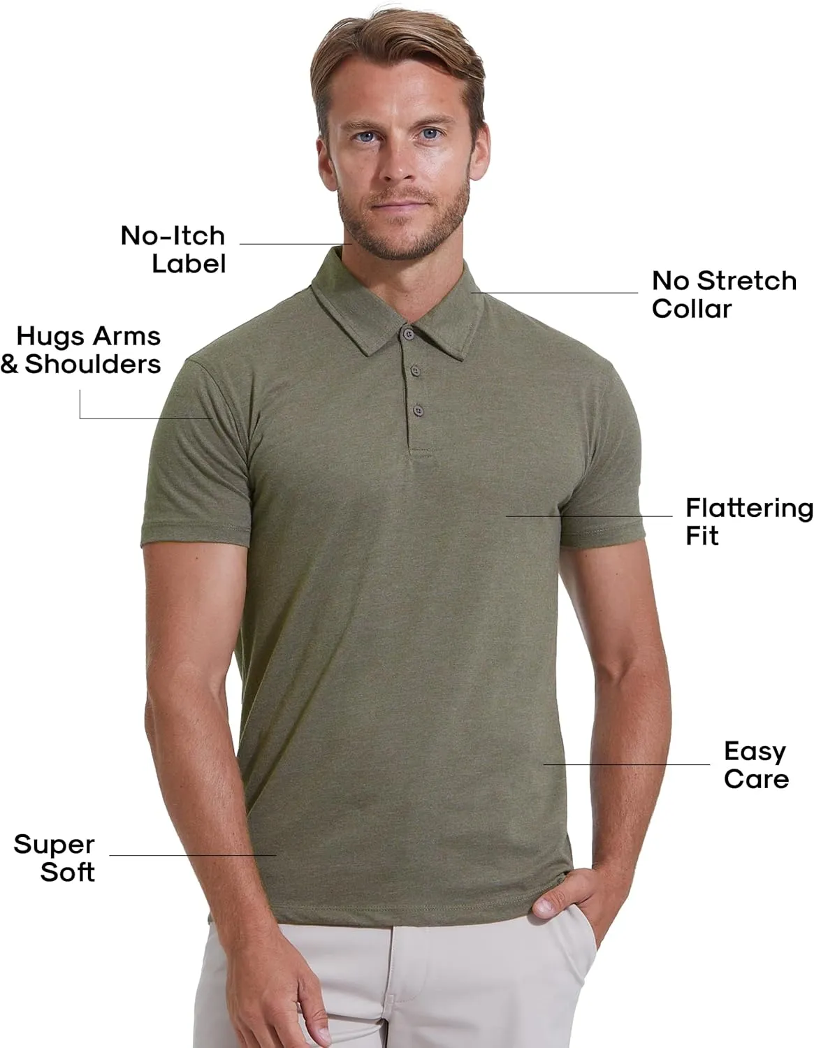 True Classic Short Sleeve Polo Shirts for Men - Cotton Men's Polo Shirts, Golf Shirt & Custom Polo - Collared Short Sleeve