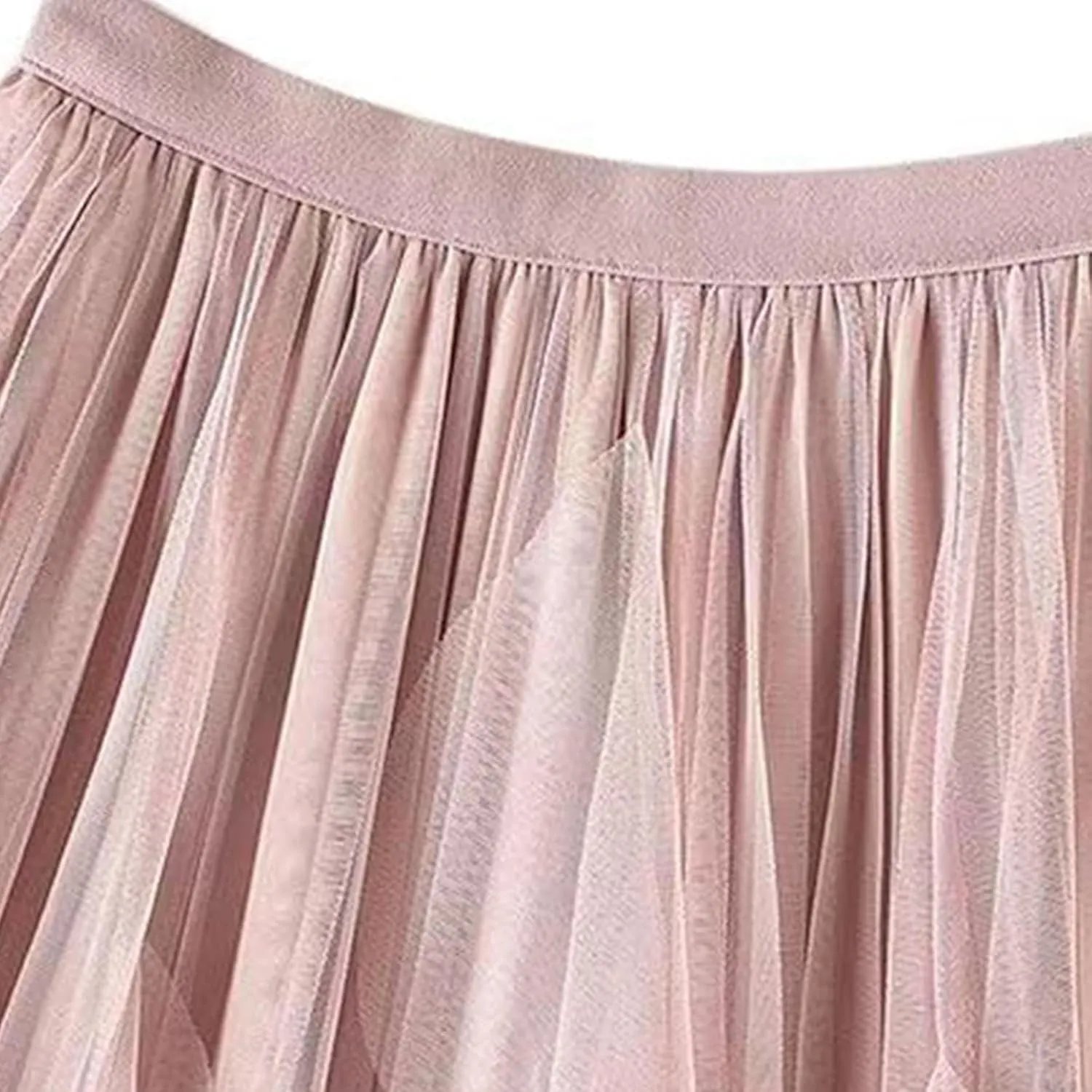Tulle Skirts for Women Tutu Fairy Tiered Skirt A Line Swing Layered Ruffle Mesh Elastic High Waist Party Midi Skirts