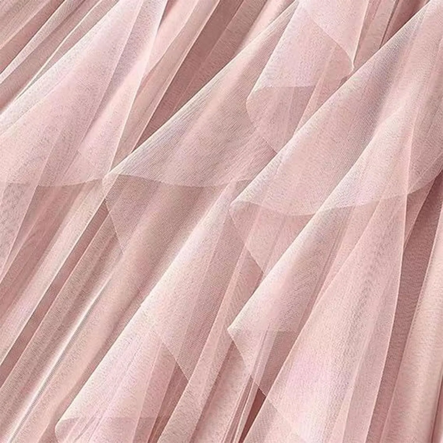 Tulle Skirts for Women Tutu Fairy Tiered Skirt A Line Swing Layered Ruffle Mesh Elastic High Waist Party Midi Skirts